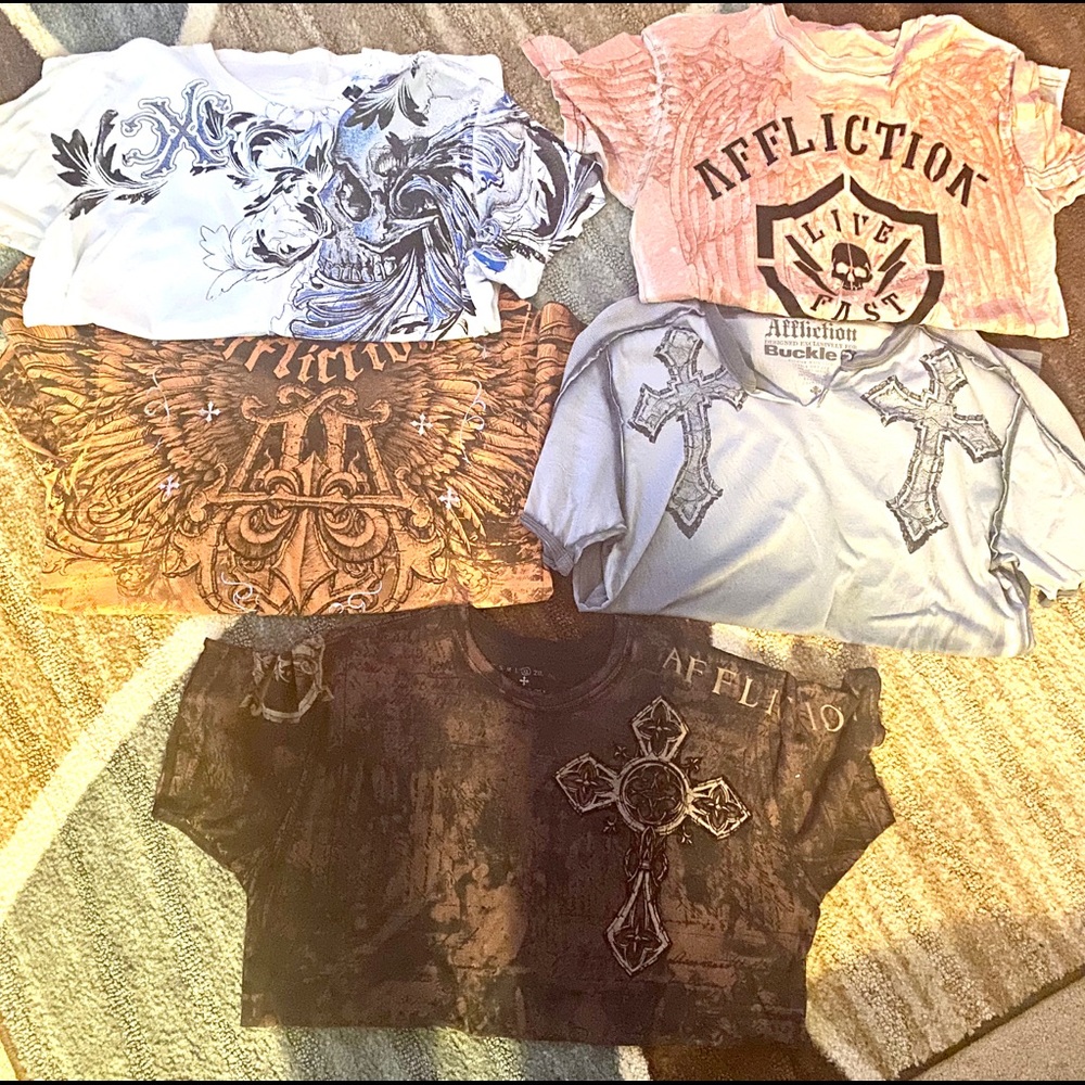 Men’s  Affliction lot.
